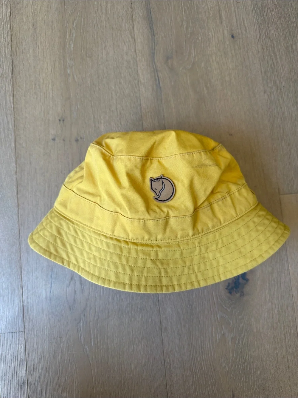 Fjallraven Kids' Yellow Bucket Hat with Fox Patch